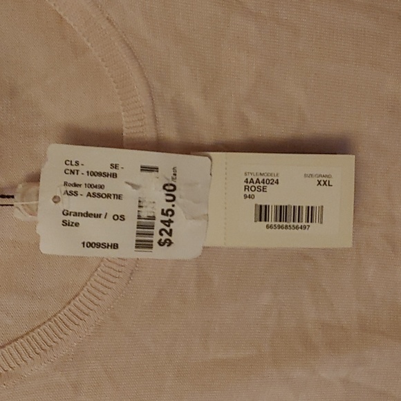 Rodier NWT Silk Cotton Light Pink Tank Top New Size XXL Vintage Plus Size Top - Picture 3 of 9